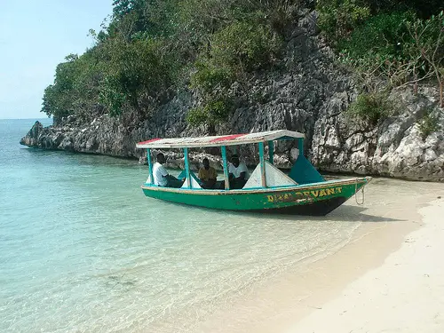 This is your transportation to the beach in Haiti