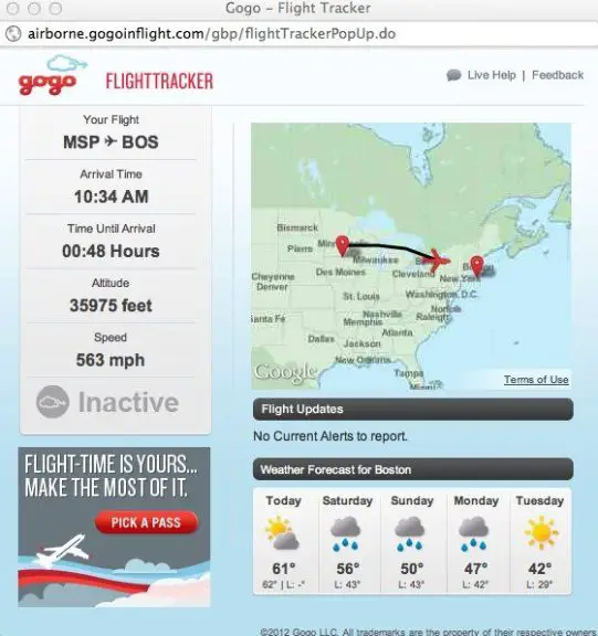 Gogo  Flight Tracker