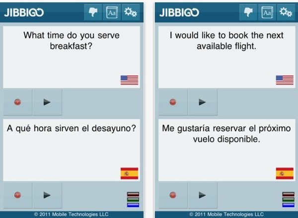 App Store  Jibbigo Spanish English Speech Translator