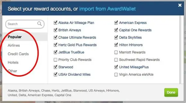 MileWise Search Flights in Cash Miles and Points