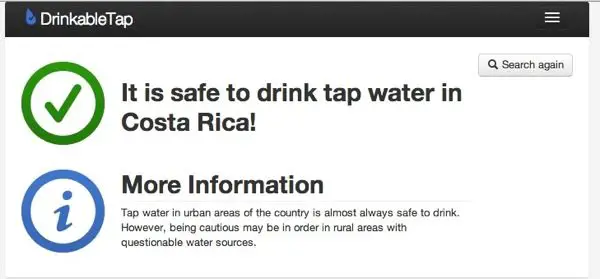 Tap Water in Costa Rica  DrinkableTap