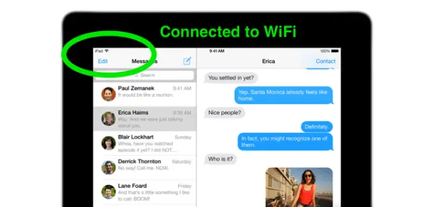 iOS 7 Connected to WiFi