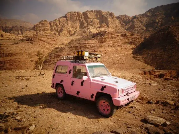 Ghassab's Pink Jeep