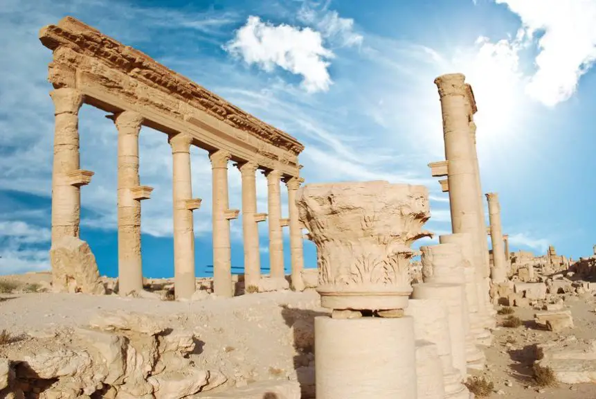 Ancient Roman time town in Palmyra, Syria