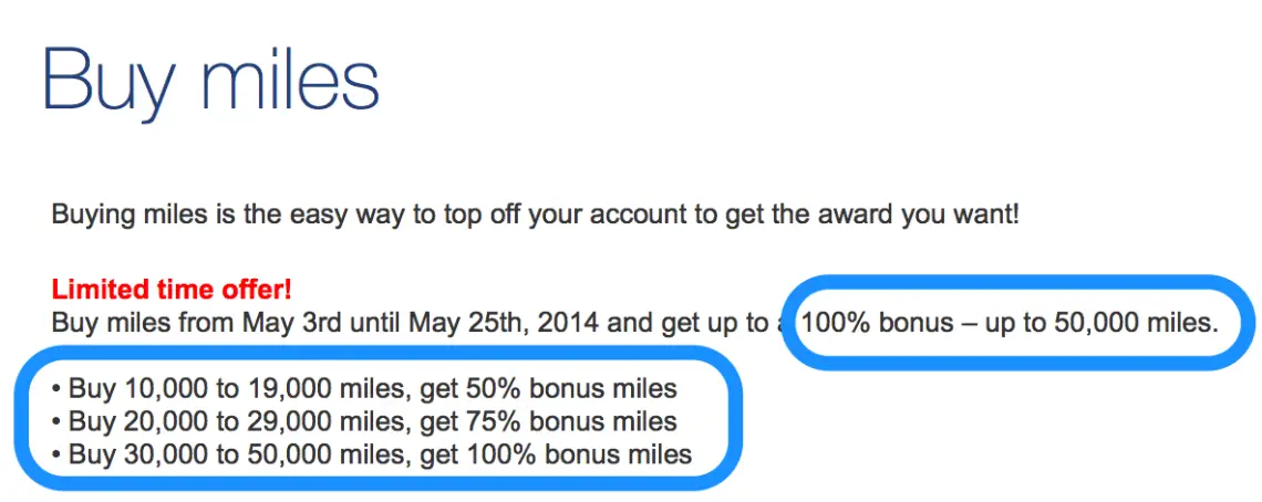 US Airways Buy miles