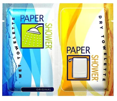 Hiking Body Wipes: Paper Shower