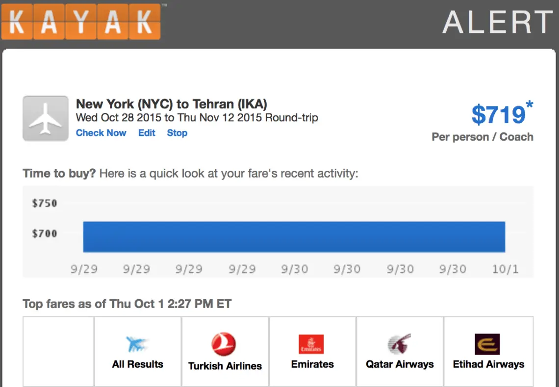 Kayak Flight Calendar - Tally Felicity