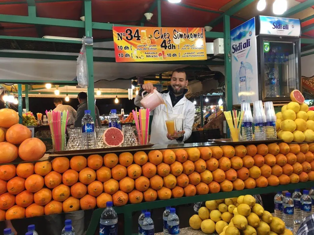 Jemaa el-Fna Orange Juice stall