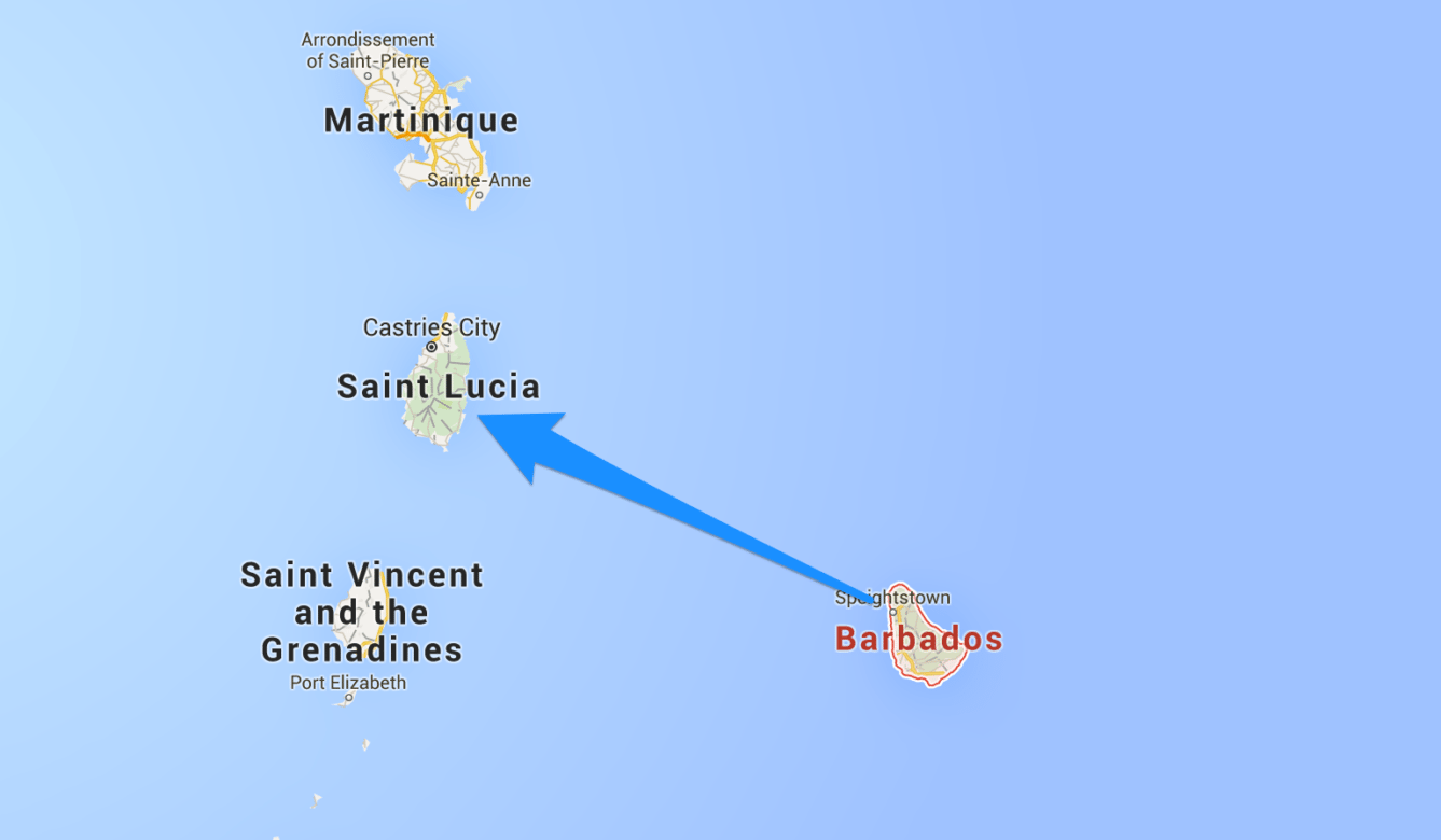 Где находится мартиника. Санта Лючия остров на карте. Барбадос остров на карте. Санта Лусия остров на карте.