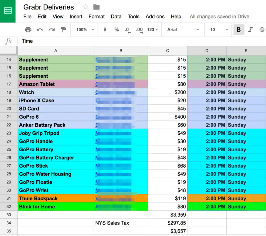 Meeting the Chase Sapphire minimum Spend with Grabr