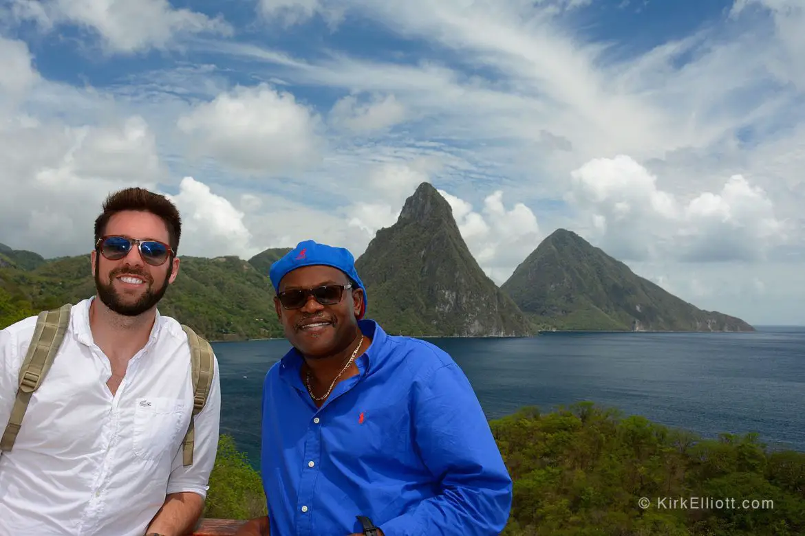 Kirk Elliot and Clint Johnston in St. Lucia